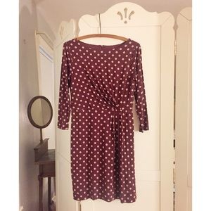 LOFT dot long sleeve dress